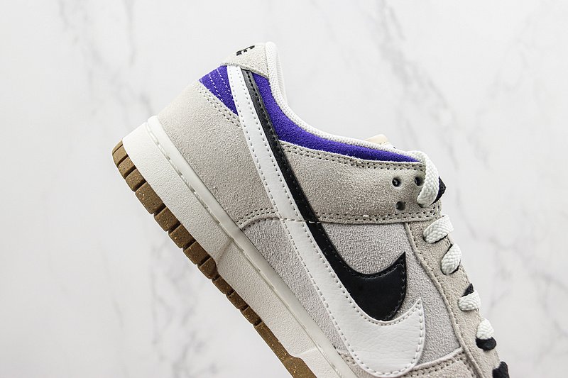 Nike Dunk Low SE 85 Double Swoosh "Grey/Black/White/Blue" фото № 4