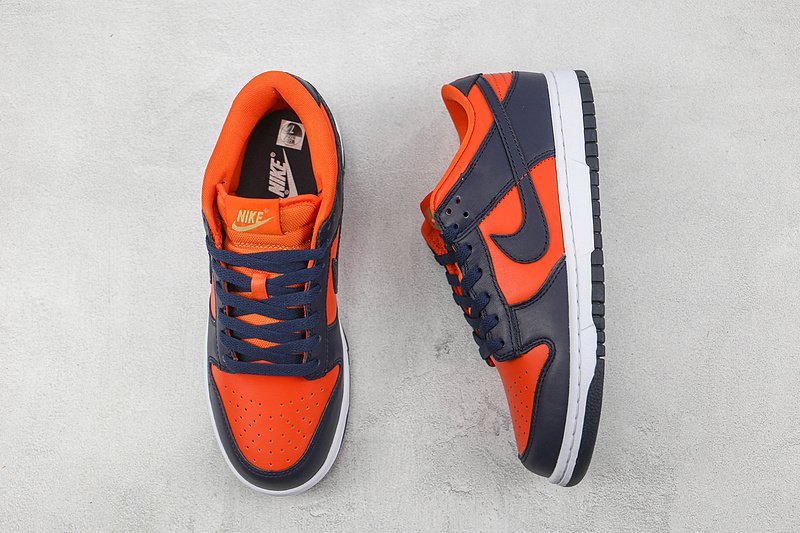 Nike Dunk Low "Navy Blue/Orange/White" фото № 6