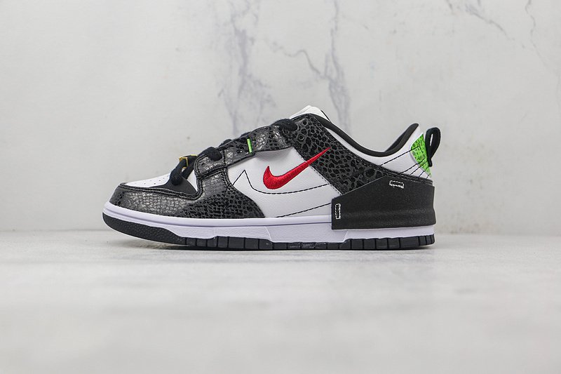 Nike Dunk Low Disrupt 2 Just Do It "Black Snakeskin White/University Red/Black" фото № 2