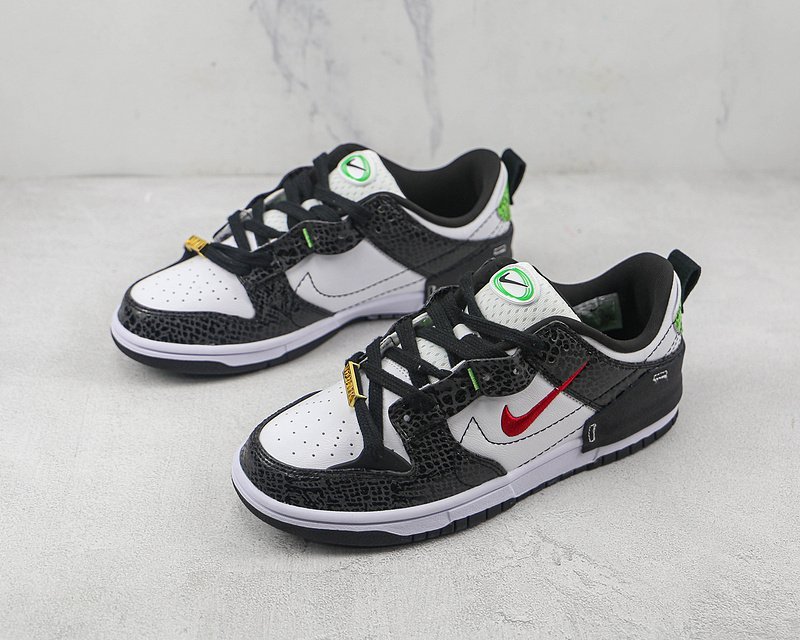 Nike Dunk Low Disrupt 2 Just Do It "Black Snakeskin White/University Red/Black" фото № 5