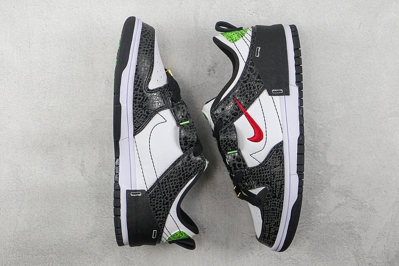 Nike Dunk Low Disrupt 2 Just Do It "Black Snakeskin White/University Red/Black" фото № 7
