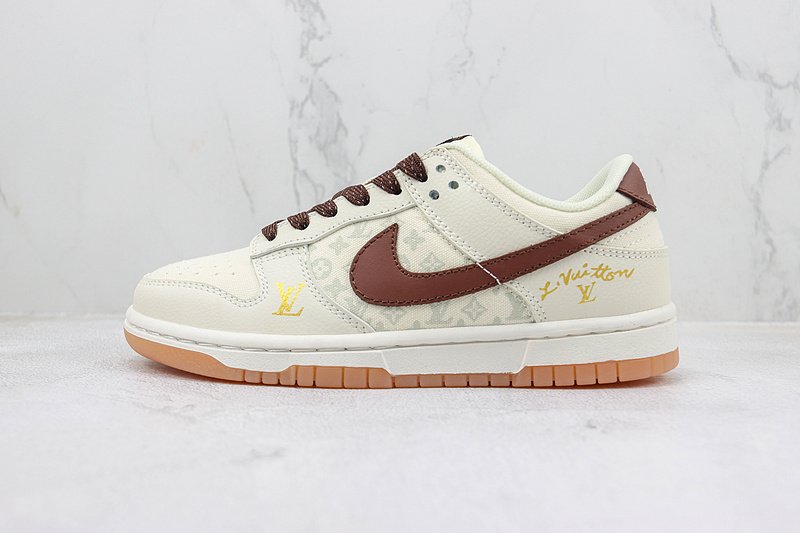 Louis Vuitton x Nike Dunk Low "Gold/Brown" фото № 2