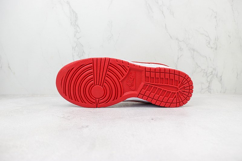 Louis Vuitton x Nike Dunk Low "White/Red" фото № 8