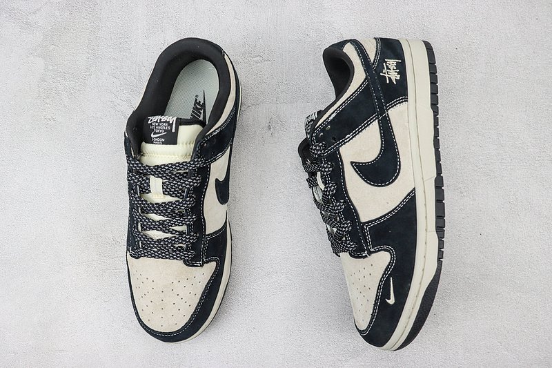 Stussy x Nike Dunk Low "Black/Craftpaper Beige" фото № 6