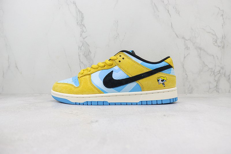 The Powerpuff Girls x Nike Dunk Low "Yellow Bubbles" фото № 2