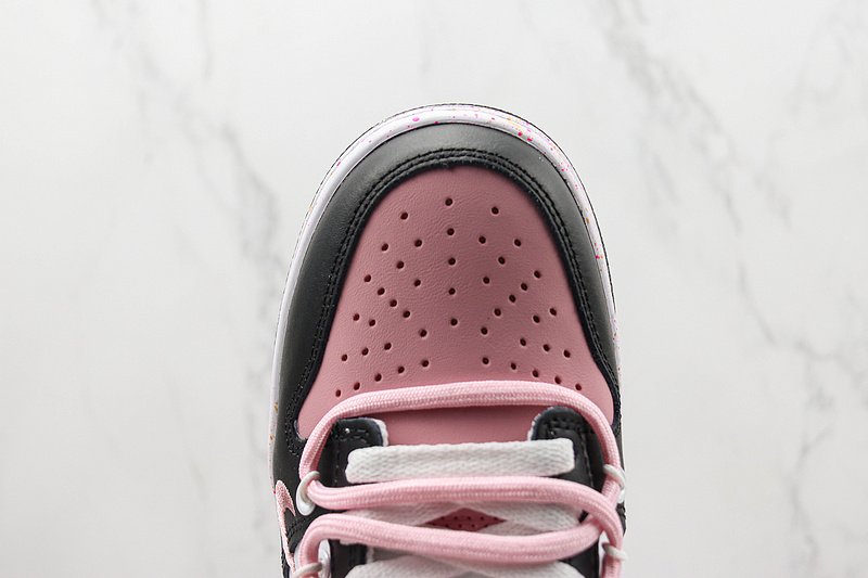 Nike Dunk Low Multi Swoosh "White/Black/Pink/Peach" фото № 3