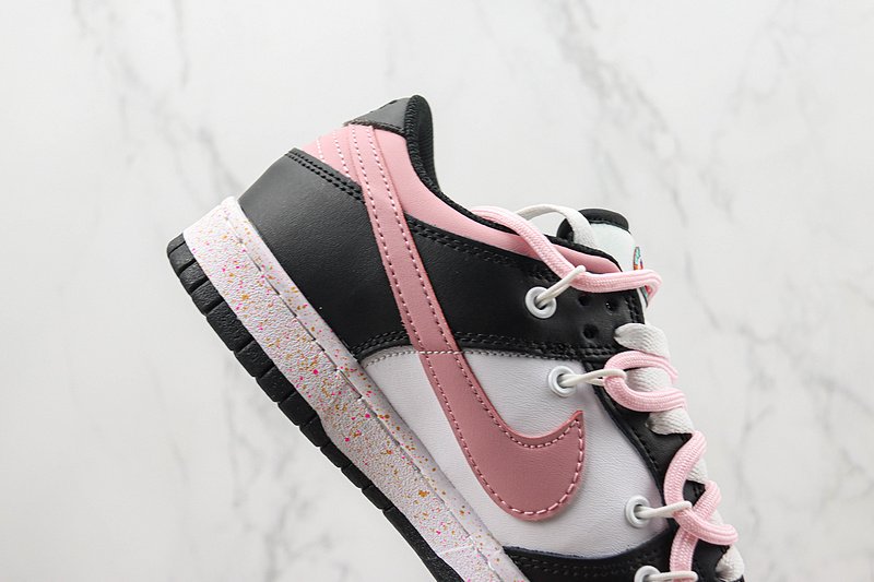 Nike Dunk Low Multi Swoosh "White/Black/Pink/Peach" фото № 4