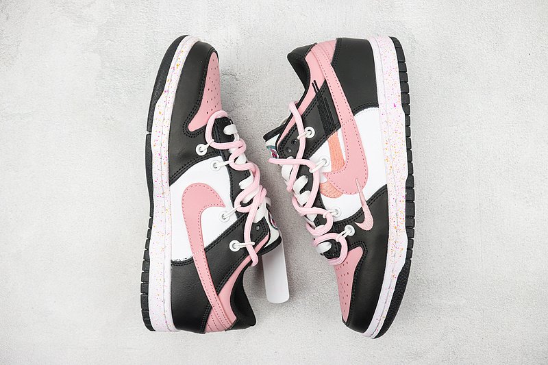 Nike Dunk Low Multi Swoosh "White/Black/Pink/Peach" фото № 7
