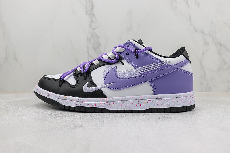 Nike SB Dunk Low "White/Black/Purple" фото № 2
