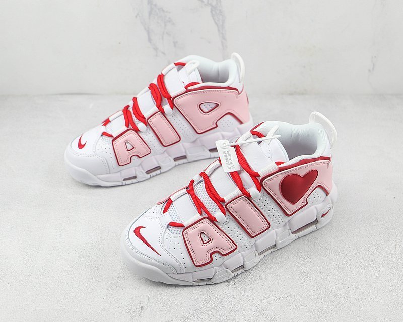 Nike Air More Uptempo 96 QS "White/Pink/Red Love" фото № 7