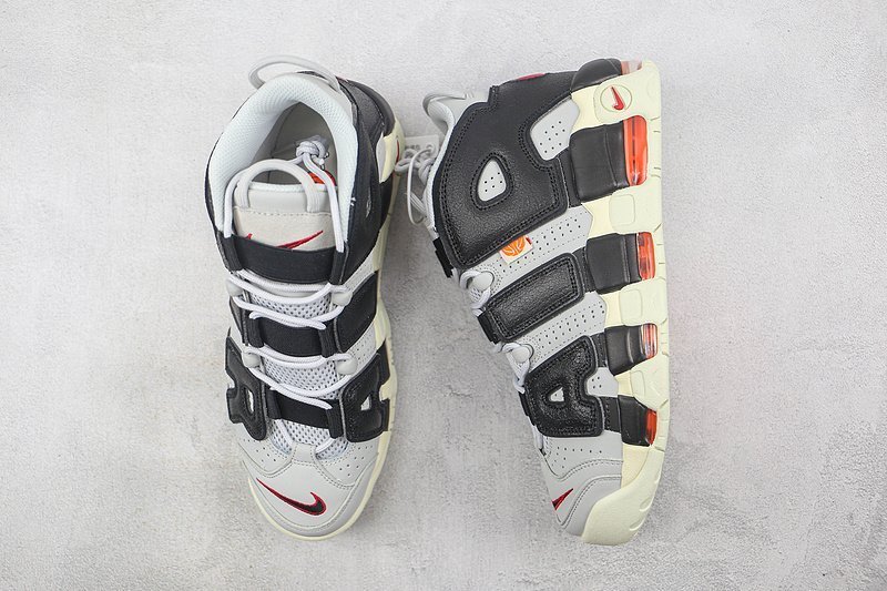 Nike Air More Uptempo "Photon Dust Total/Orange/Black/University Red" фото № 6