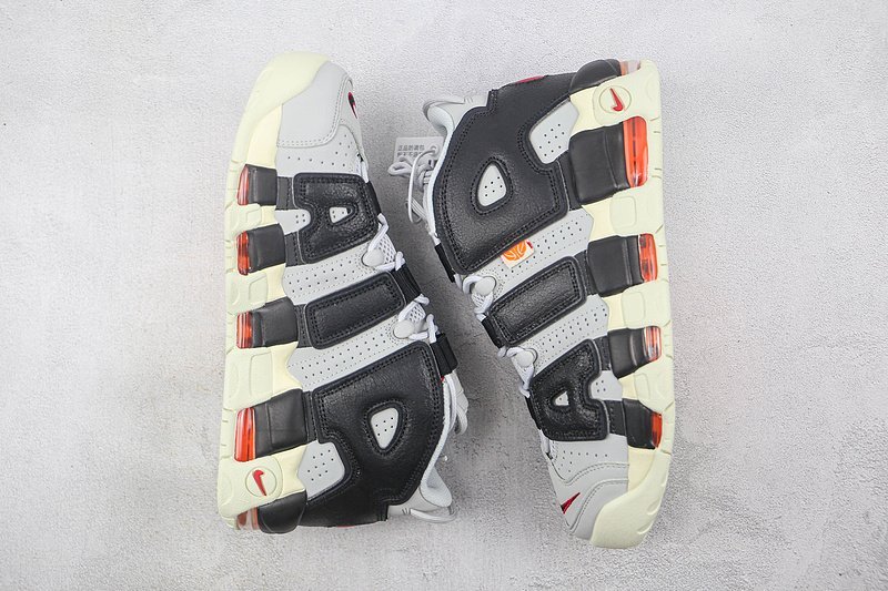 Nike Air More Uptempo "Photon Dust Total/Orange/Black/University Red" фото № 7