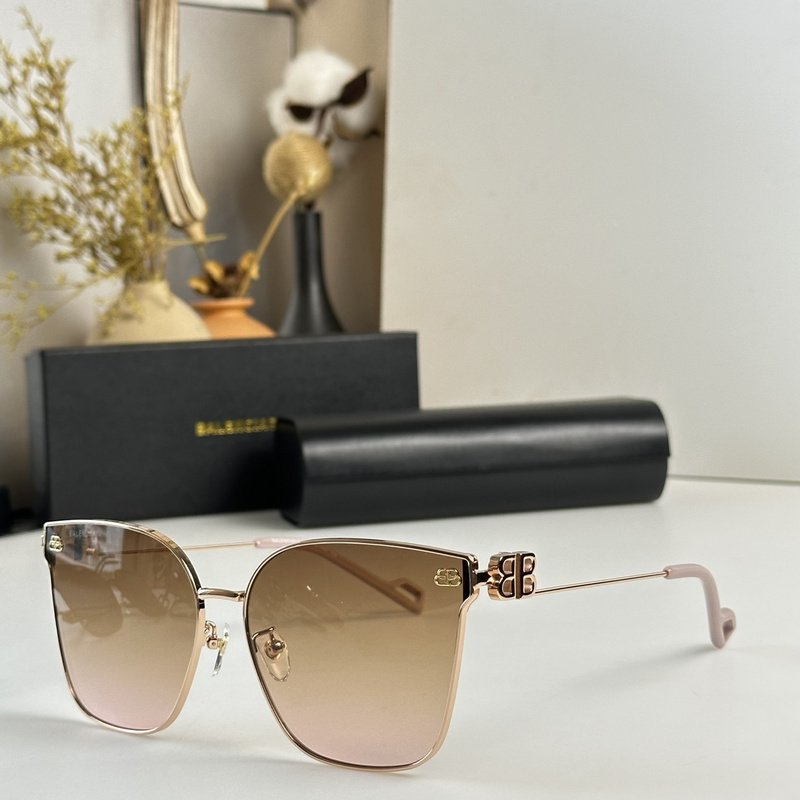 Солнцезащитные очки Balenciaga Thin Temples With Logo "Brown" фото № 2