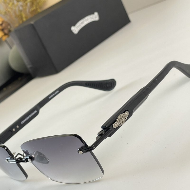 Солнцезащитные очки Chrome Hearts Rectangle Form Without Frame "Black" фото № 3