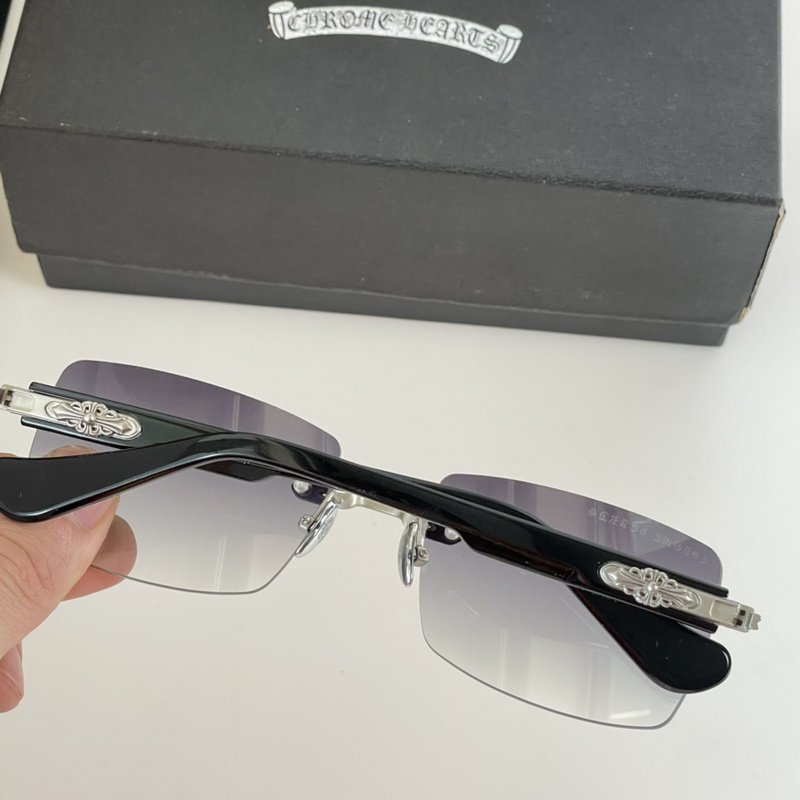 Солнцезащитные очки Chrome Hearts Rectangle Form Without Frame "Black" фото № 6