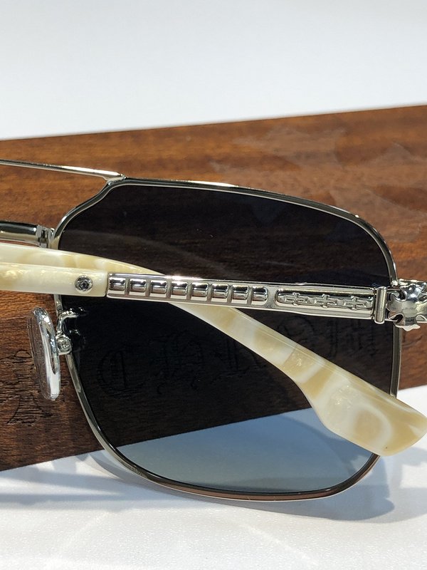 Солнцезащитные очки Chrome Hearts Rectangle Shaped And Small Logo Decoration "Blue" фото № 4