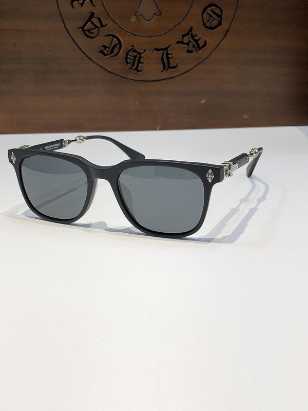 Солнцезащитные очки Chrome Hearts Temples Divided By Patterns "Black/Gray" фото № 2