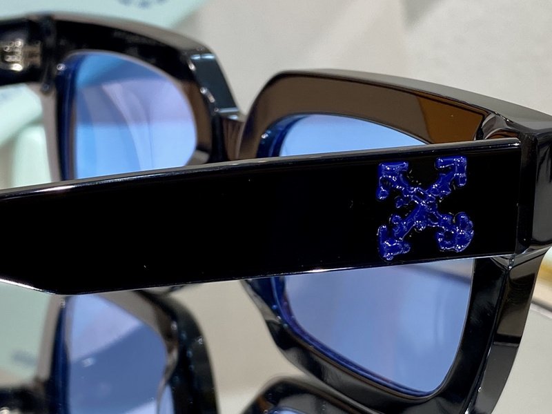 Солнцезащитные очки Chrome Hearts Wide Frame With Big Logo "Blue" фото № 3