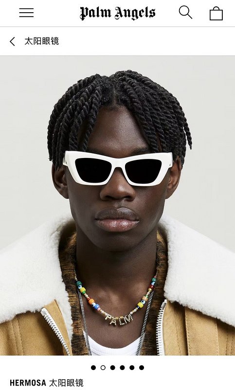 Солнцезащитные очки Palm Angels Temples Decorated By Palm "White" фото № 4