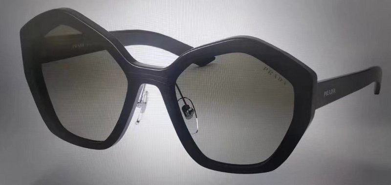 Солнцезащитные очки Prada Hexagon Form With Logo "Black" фото № 2