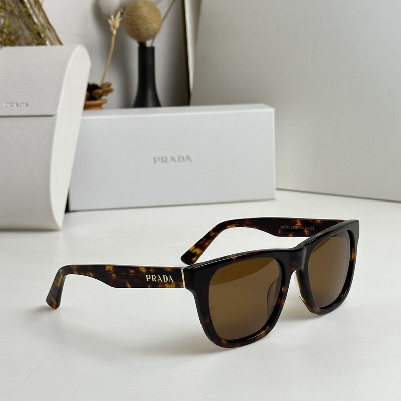 Солнцезащитные очки Prada Big Logo Letters On Frame "Brown/Orange" фото № 2