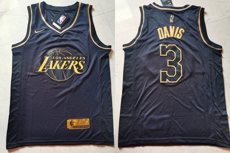 Баскетбольная Джерси Nike Los Angeles Lakers 19-20 №3 Anthony Davis "Blue/Black" фото № 2
