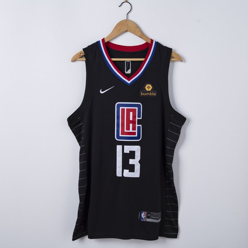 Баскетбольная Джерси Nike Los Angeles Clippers №13 Paul George "Black" фото № 6