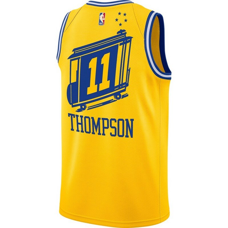 Баскетбольная Джерси Nike X NBA Golden State Warriors 19-20 №11 Klay Thompson "Yellow" фото № 2
