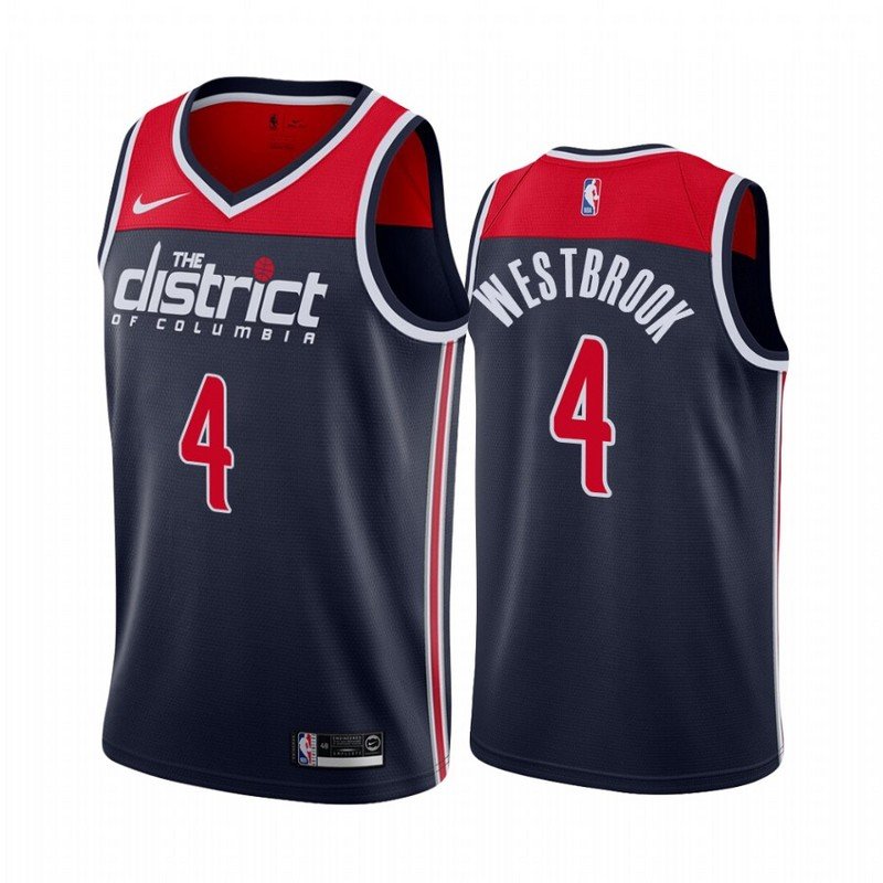 Баскетбольная Джерси Nike Washington Wizards 2021 №4 Russell Westbrook With Logo "Black" фото № 2