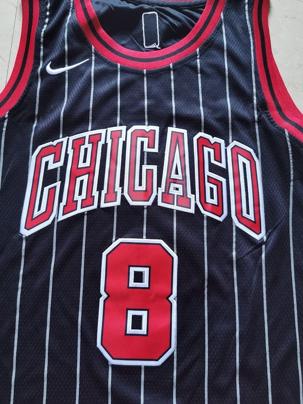 Баскетбольная Джерси Nike Chicago Bulls 19-20 №8 Zach LaVine "Black" фото № 6