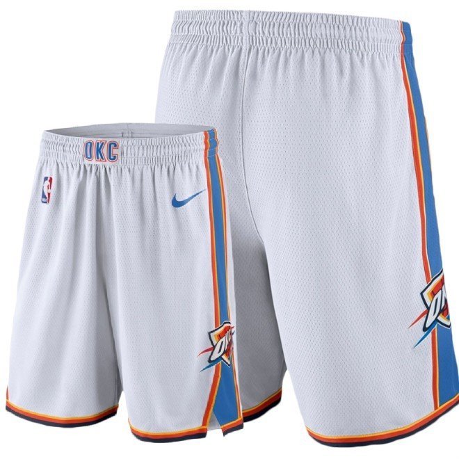 Баскетбольные Шорты Nike Oklahoma City Thunder 17-18 "White" фото № 5