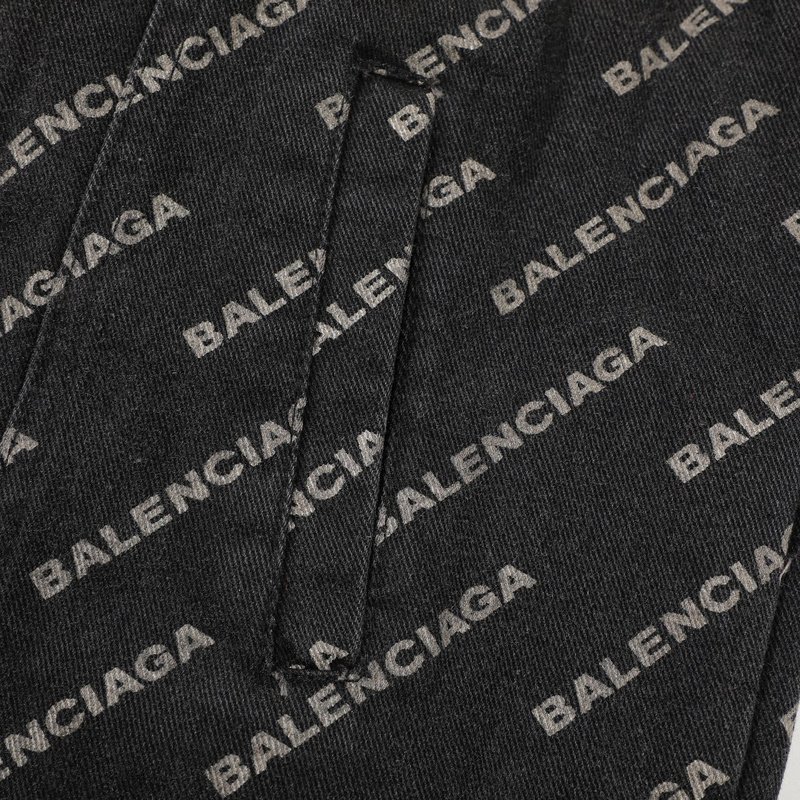 Джинсовая Куртка Balenciaga With The Inscription Of The Brand "Black" фото № 3