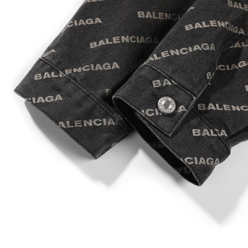 Джинсовая Куртка Balenciaga With The Inscription Of The Brand "Black" фото № 4