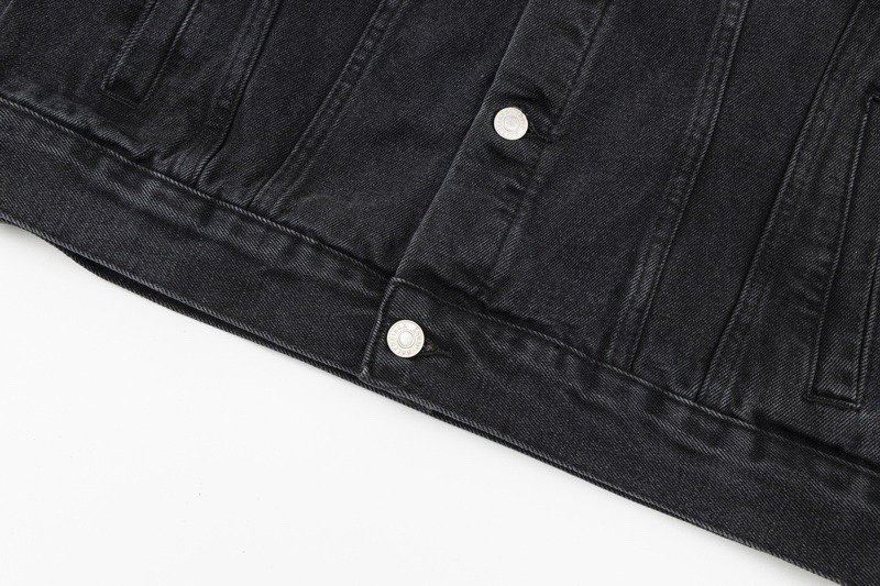 Джинсовая Куртка Balenciaga With Big Logo "Black" фото № 2