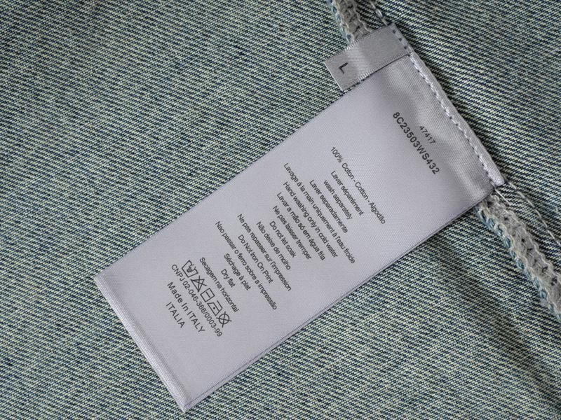 Куртка Christian Dior Yellow Down Logo With White Outline "Blue" фото № 6
