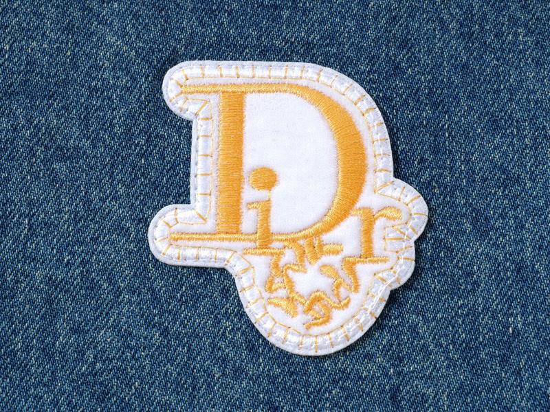Куртка Christian Dior Yellow Down Logo With White Outline "Blue" фото № 4