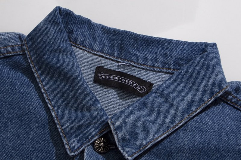 Куртка Chrome Hearts Denim Embroidered Crosses "Blue" фото № 5