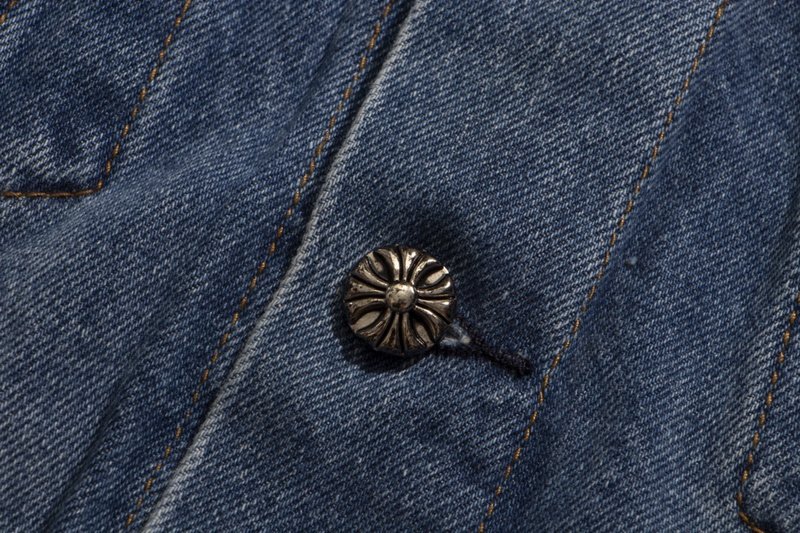 Куртка Chrome Hearts Denim Embroidered Crosses "Blue" фото № 3