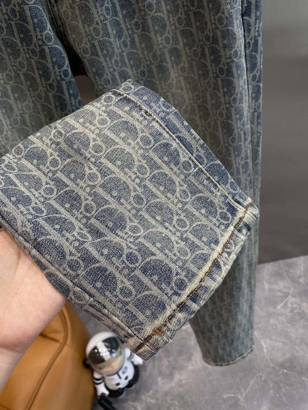 Джинсы Christian Dior Dim White Logos Dior "Blue" фото № 6