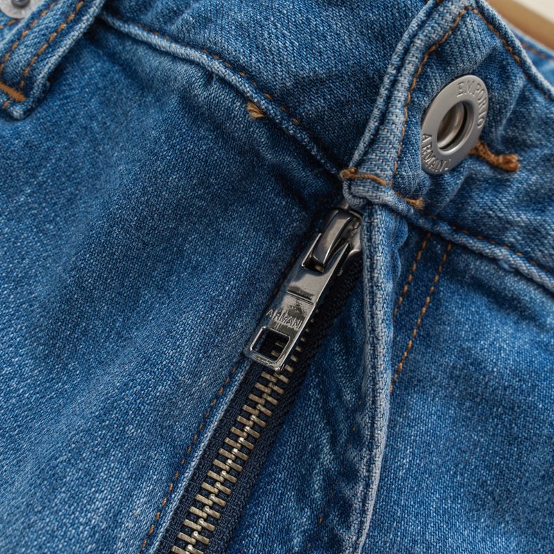 Джинсы Emporio Armani With Patch Brand "Blue" фото № 7