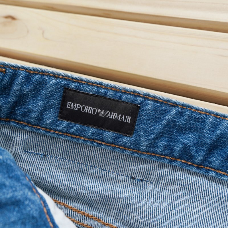 Джинсы Emporio Armani With Patch Brand "Blue" фото № 8