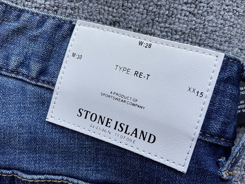 Джинсы Stone Island With Patch On Pocket - Logo "Blue" фото № 6