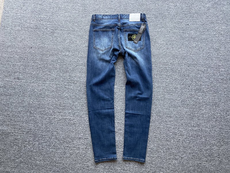 Джинсы Stone Island With Patch On Pocket - Logo "Blue" фото № 8