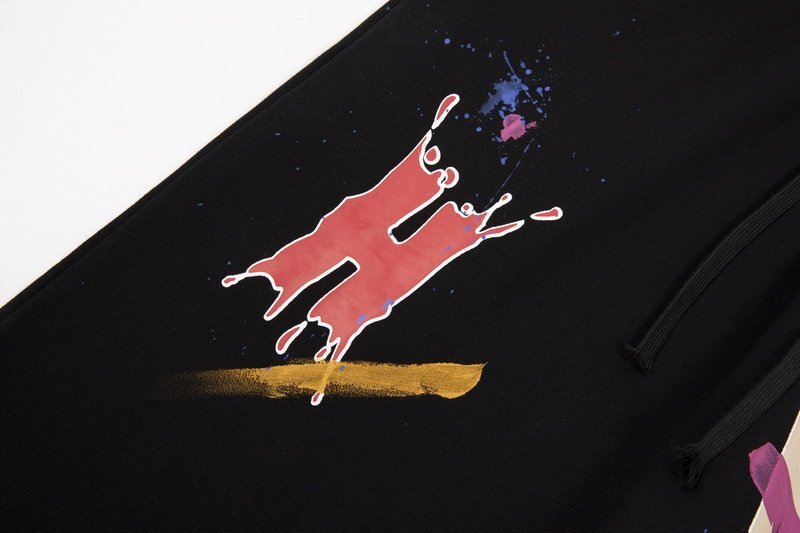 Штаны Gallery Dept Paint Letter Print "Black" фото № 9