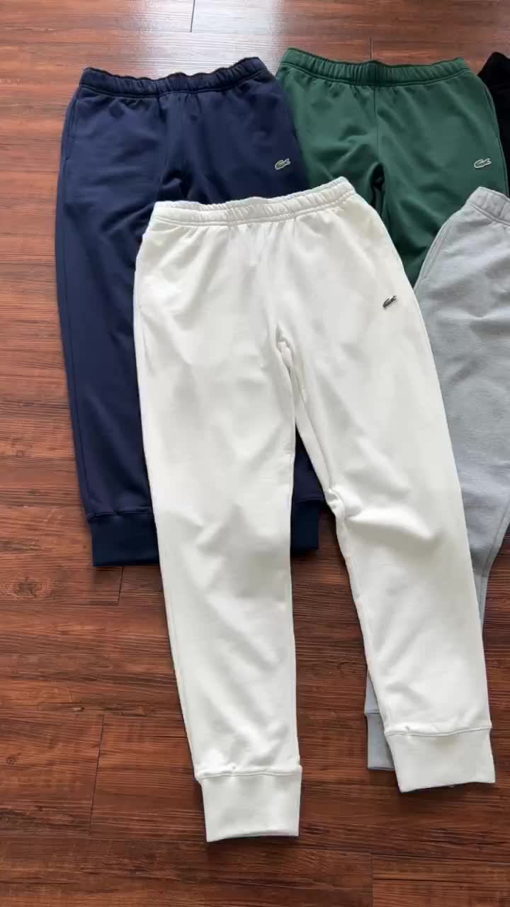 Штаны Lacoste Small Logo And Bottom Elastic "White" фото № 5