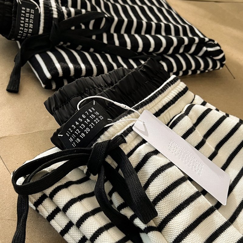 Штаны Meison Margiela Striped Horizontal "White" фото № 7