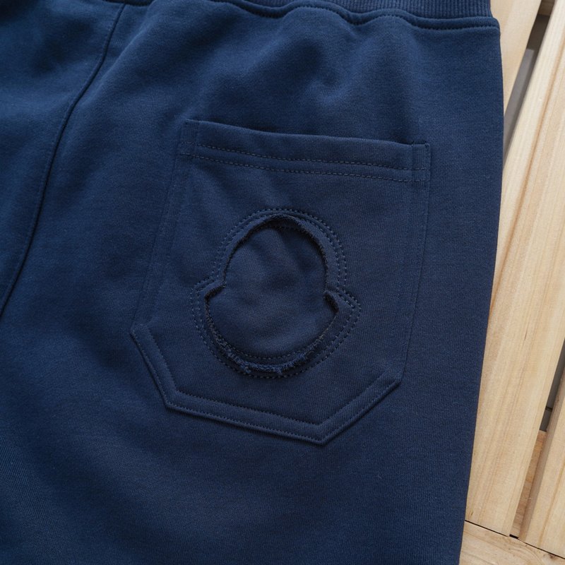 Штаны Moncler With Emblem "Blue" фото № 4