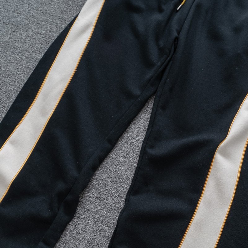 Штаны Rhude On A Yellow Elastic Band With White Stripes "Black" фото № 3