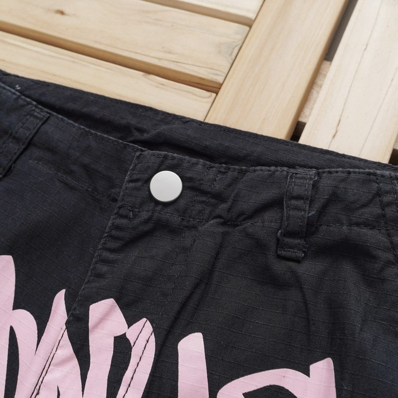Штаны Stussy With The Inscription Of The Logo "Black/Pink" фото № 7