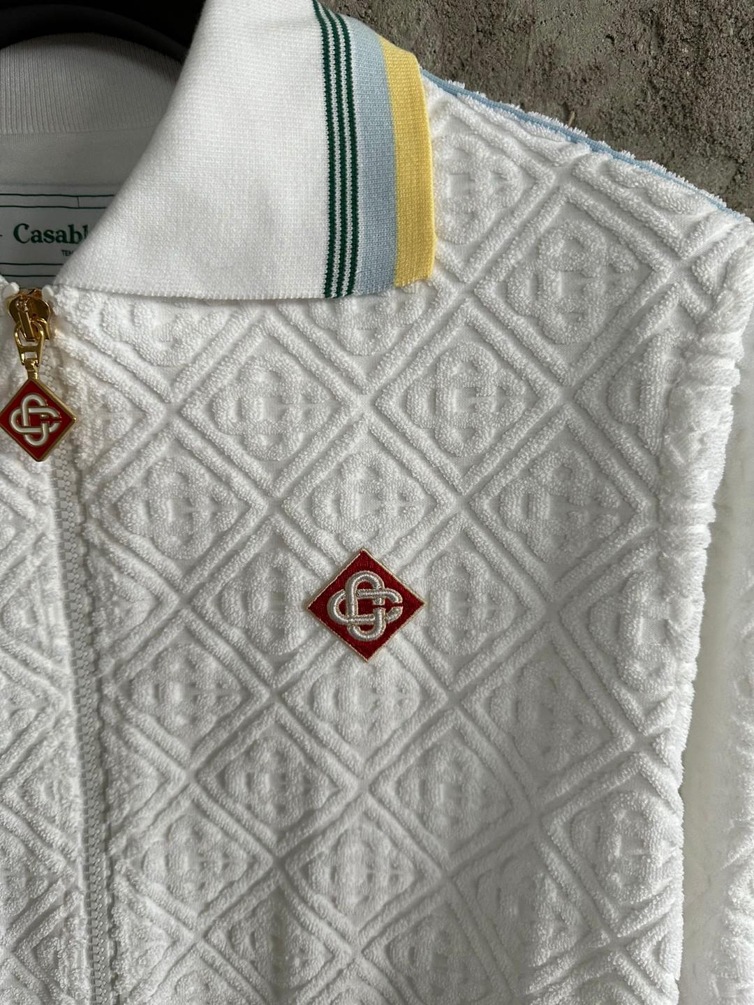 Бомбер Casablanca Small Frontside Red Romb "White" фото № 2